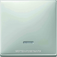Merten Artec Выключатель 1-клав. с подсв. (сталь)